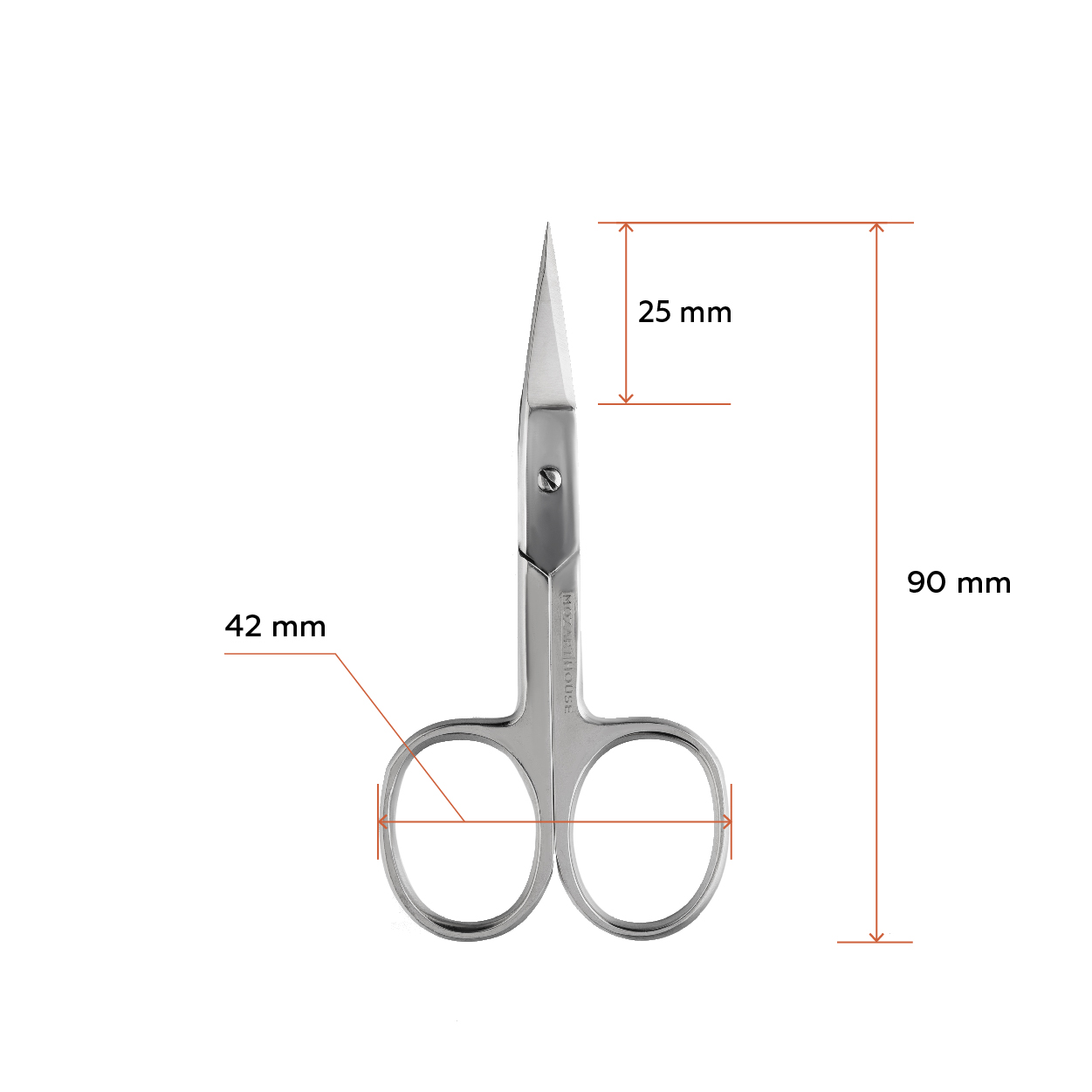 Straight nail scissors, 25 mm