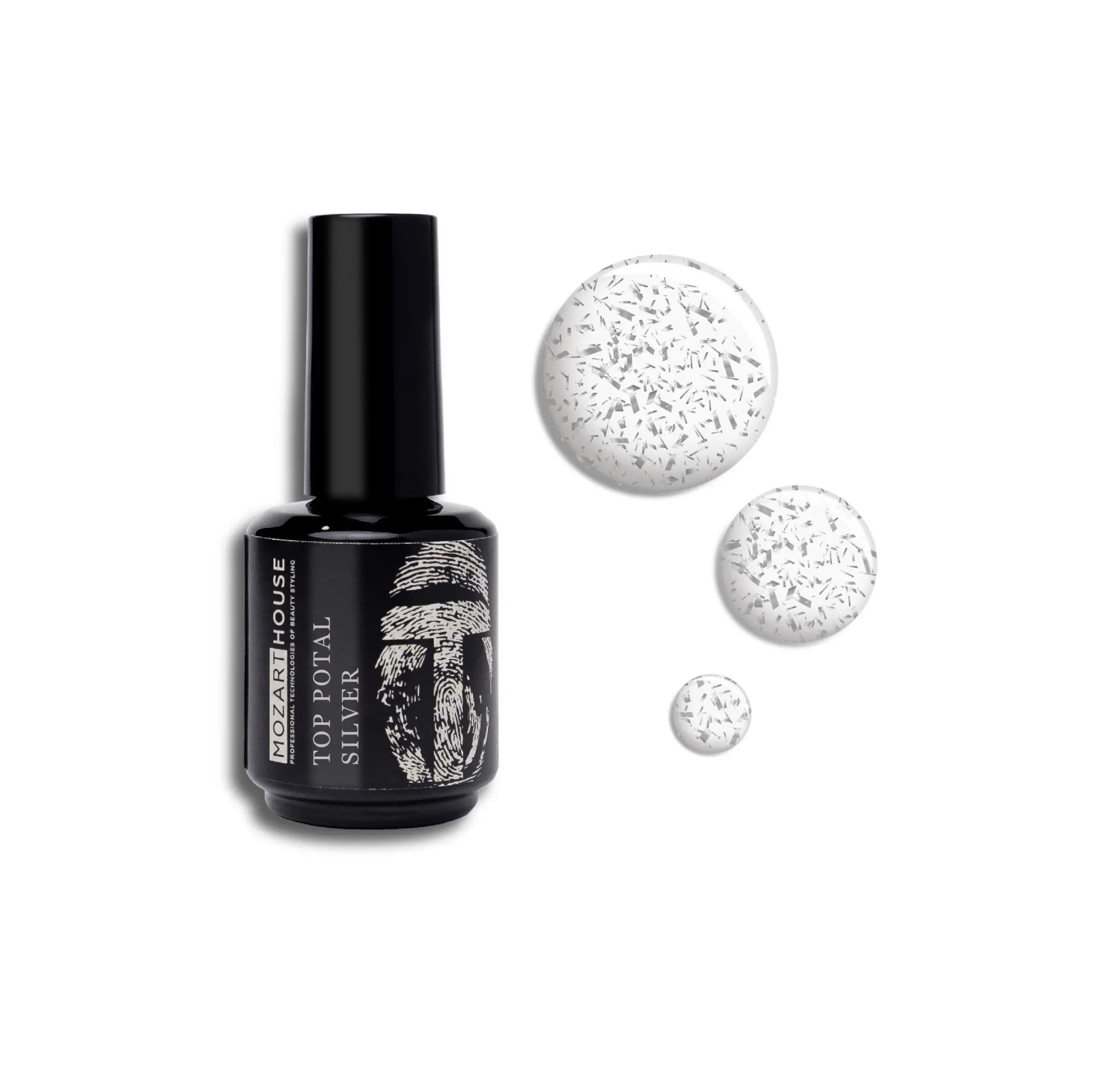 GEL POLISH TOP POTAL SILVER, 15ml