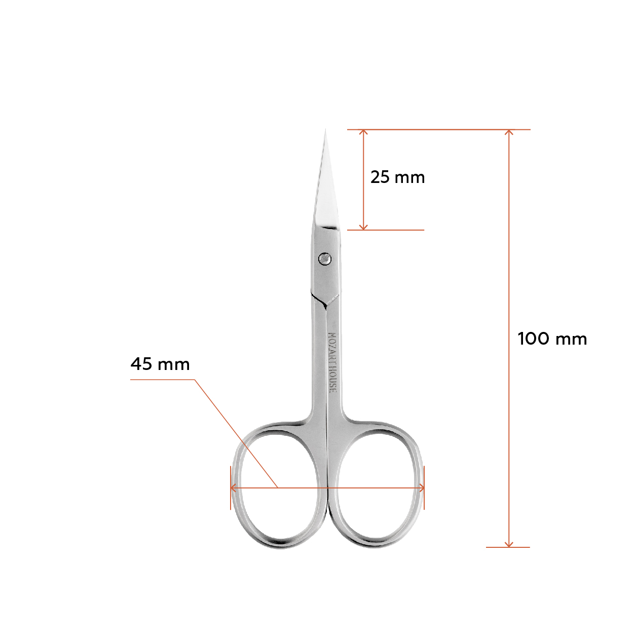Straight nail scissors, 25 mm