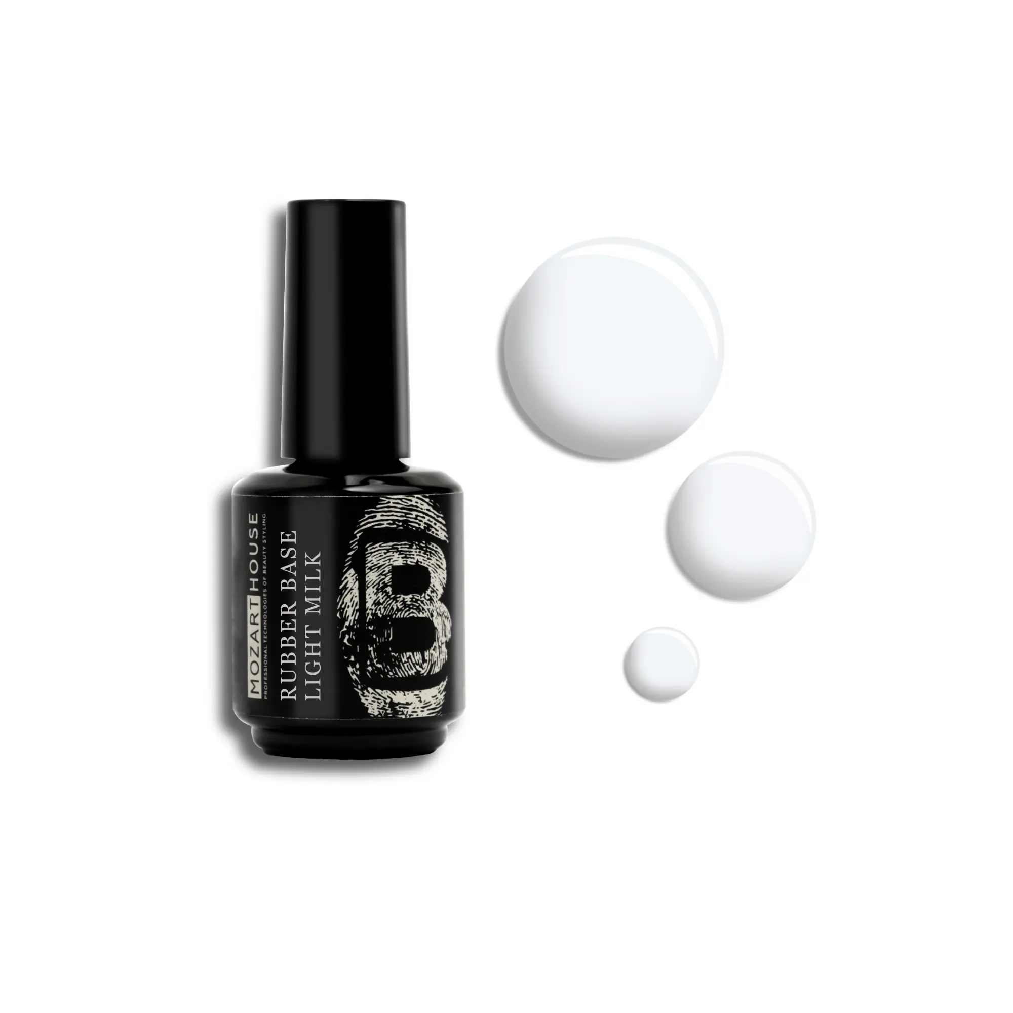 GEL POLISH RUBBER BASE LIGHT MILK, 15 ml