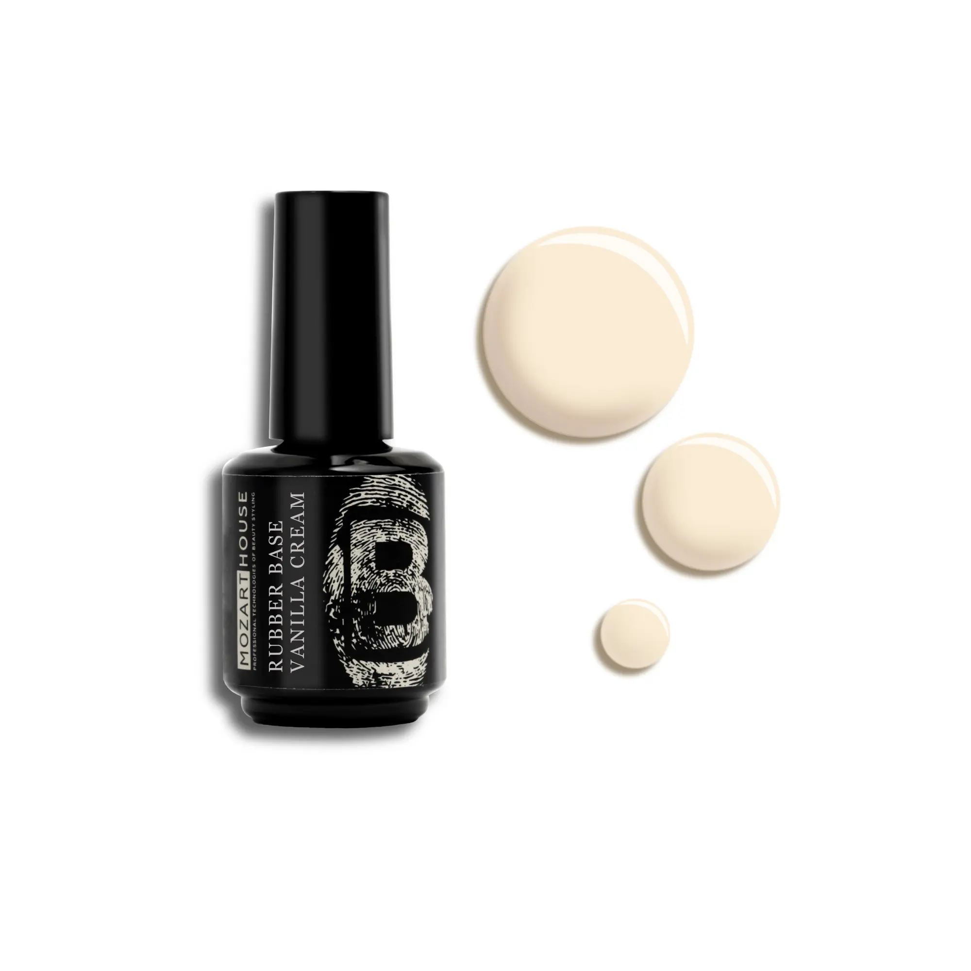 GEL POLISH RUBBER BASE VANILLA CREAM, 15 ml