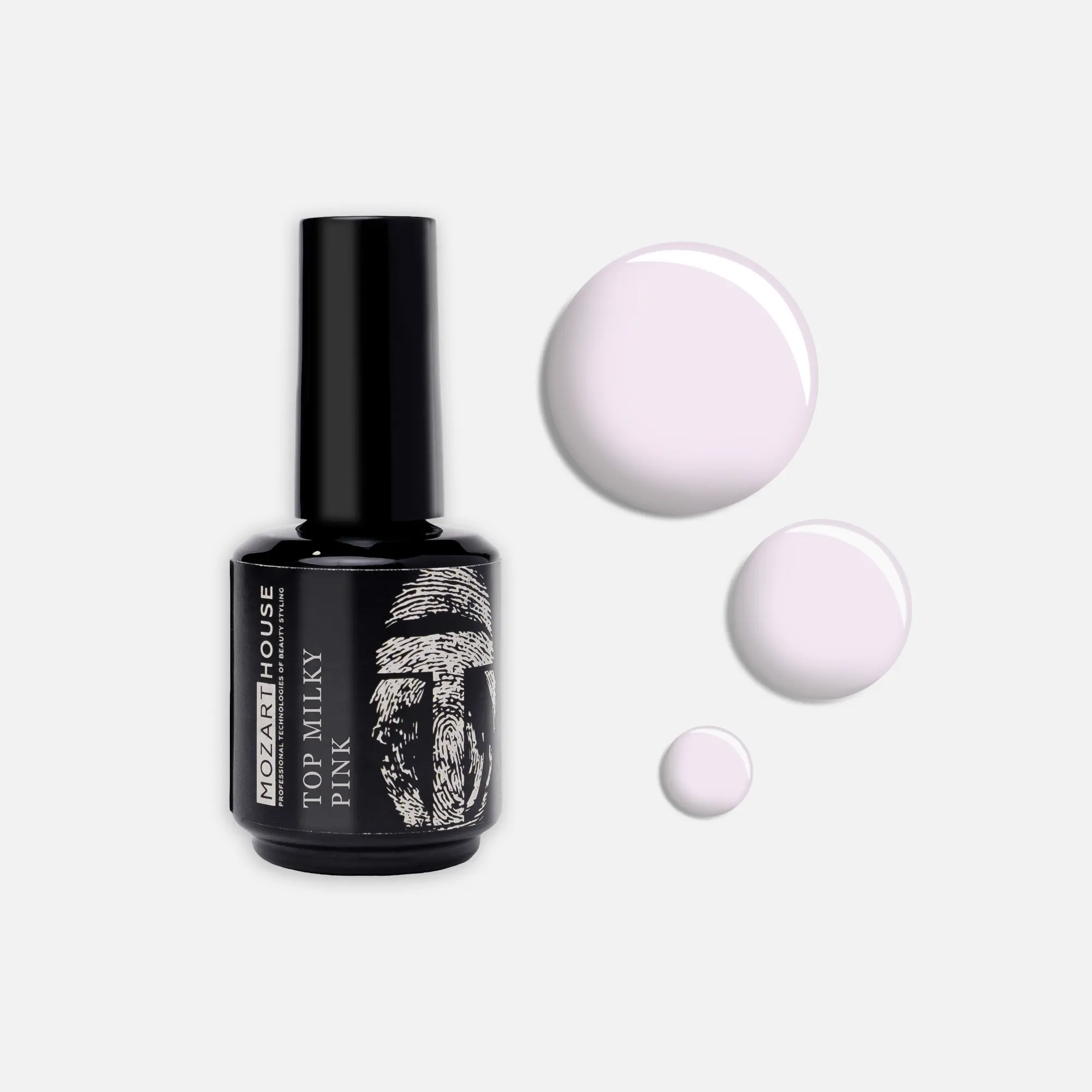 GEL POLISH TOP MILKY PINK, 15 ml