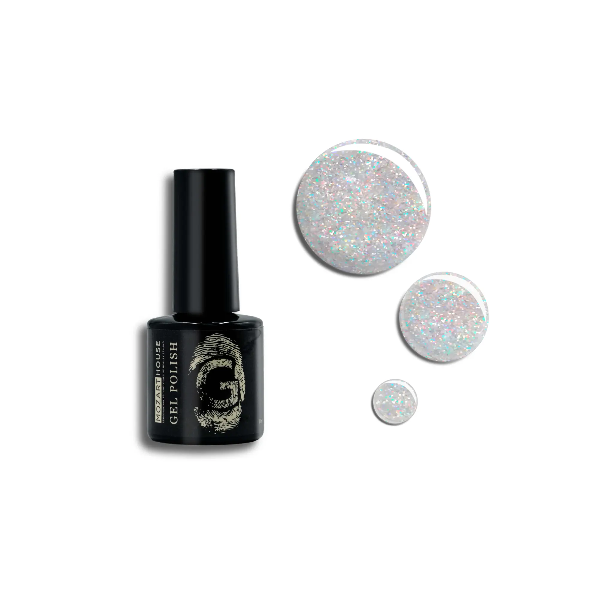 GEL POLISH Sparkling SILVER, 10ml