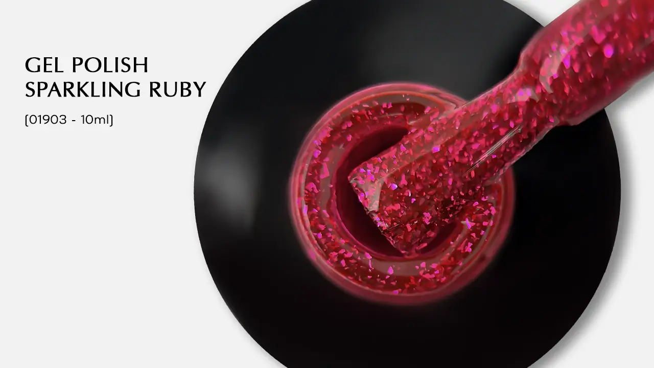 GEL POLISH Sparkling RUBY, 10ml