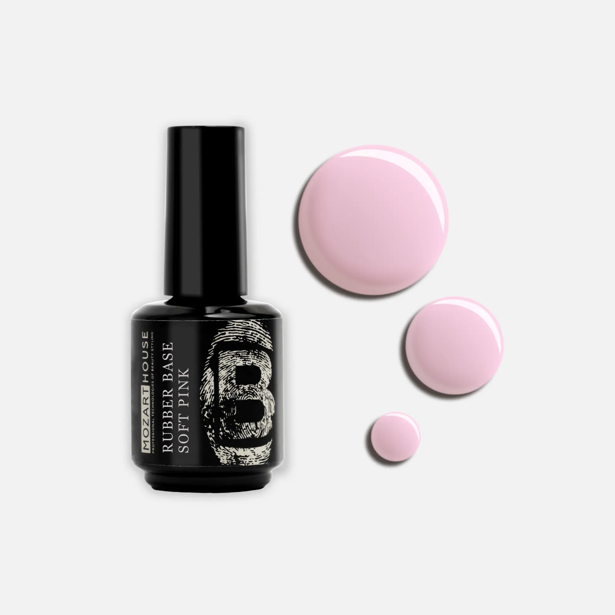 GEL POLISH RUBBER BASE SOFT PINK, 15 ml