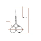 Curved nail scissors, 27 mm